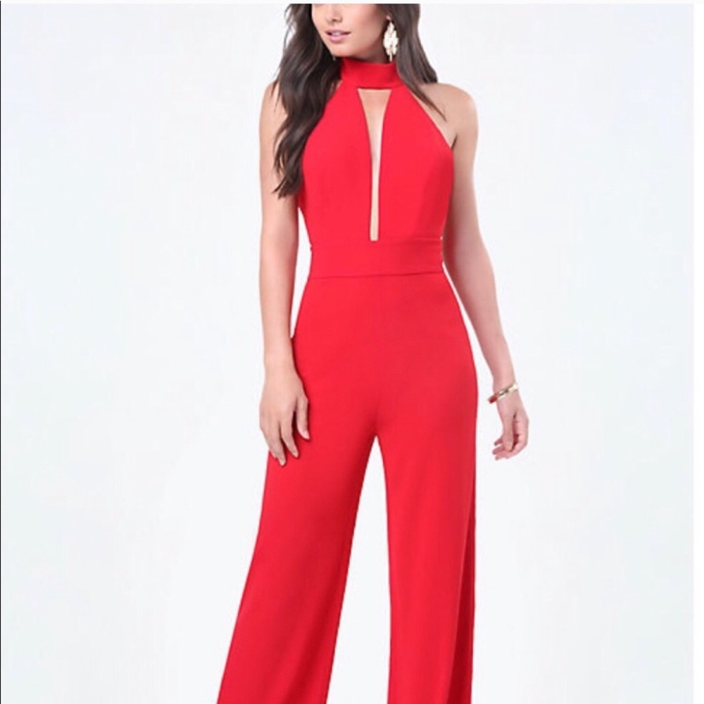 BEBE Red jumpsuit
